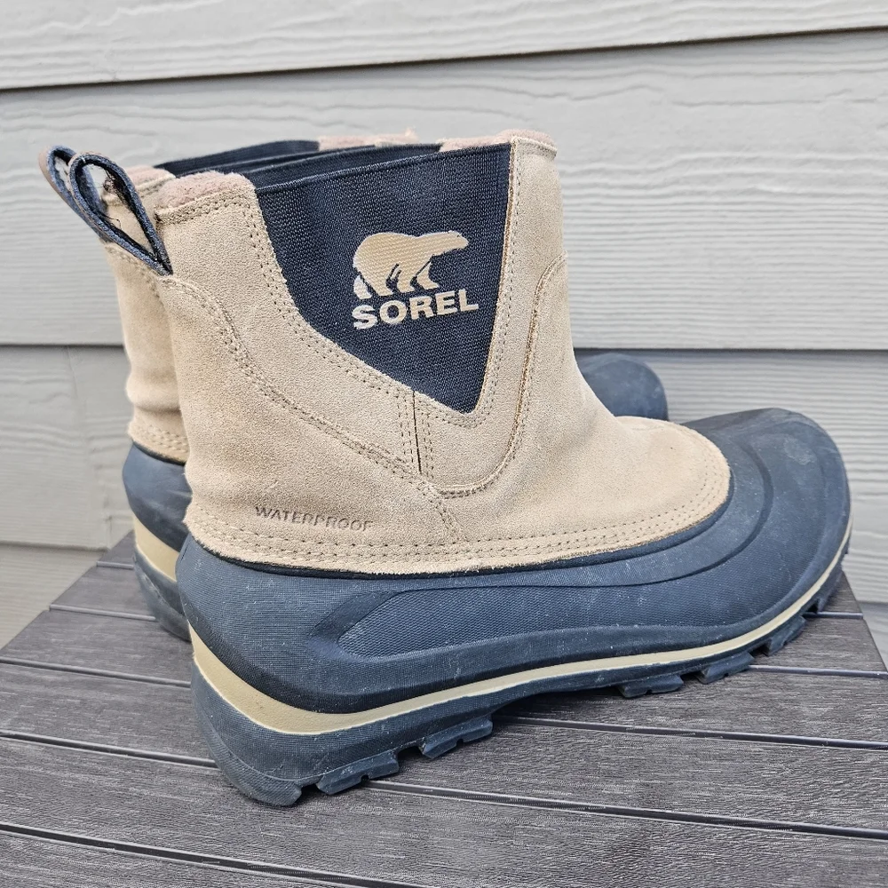 Sorel Buxton Pull On Waterproof Snow Boots Black Tan Brown Winter Delta Men 10.5